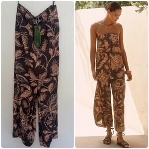 Farm Rio x Anthropologie Strapless Waistless Jumpsuit in Amalfi